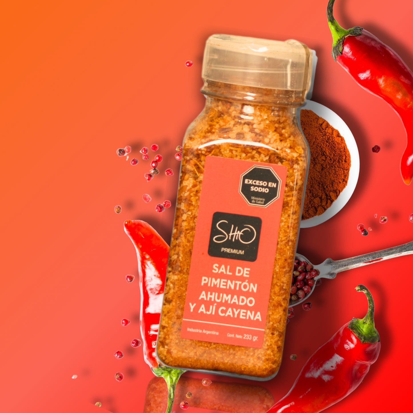 Condimento Sal de Pimentón Ahumado & Ají Cayena - Shio Gourmet