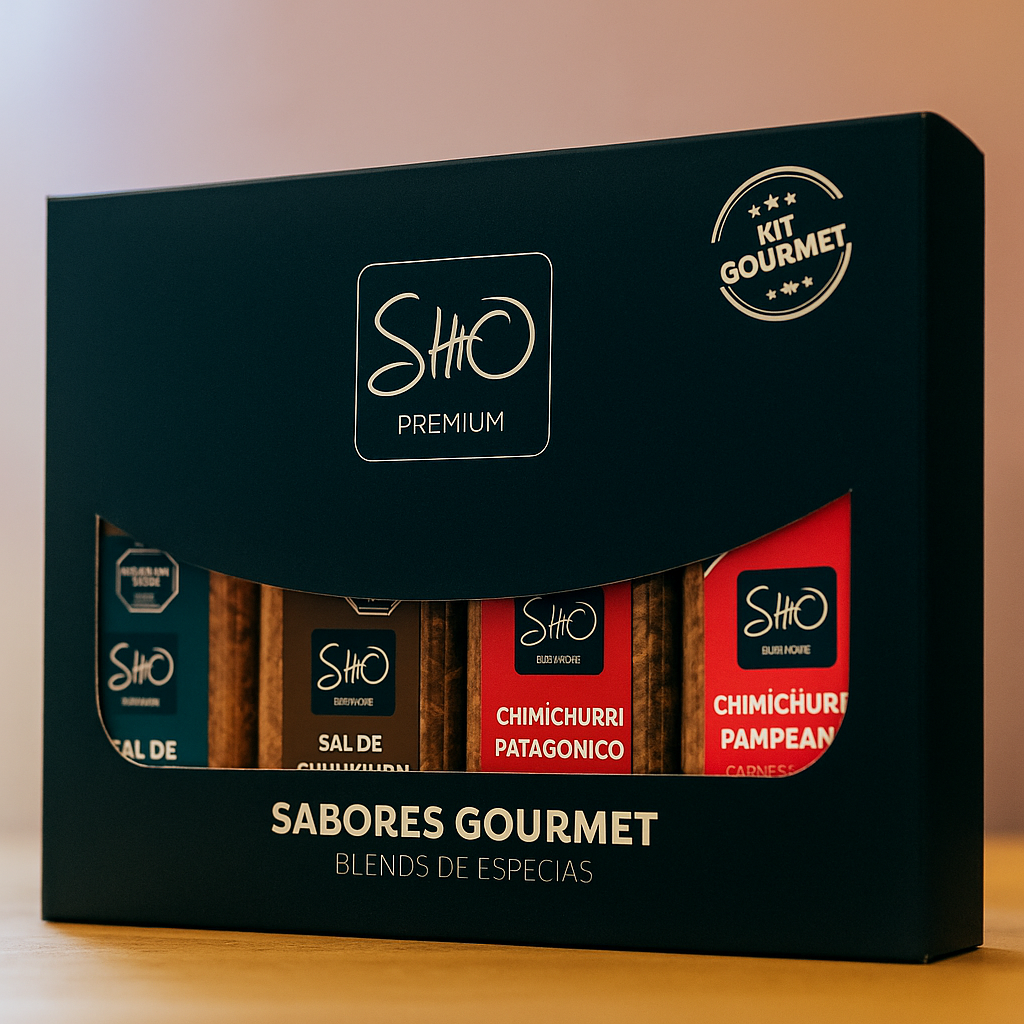 Box Asado Gourmet x 4 - Edición Limitada Sabores Argentinos - Condimentos para carnes y parrilla