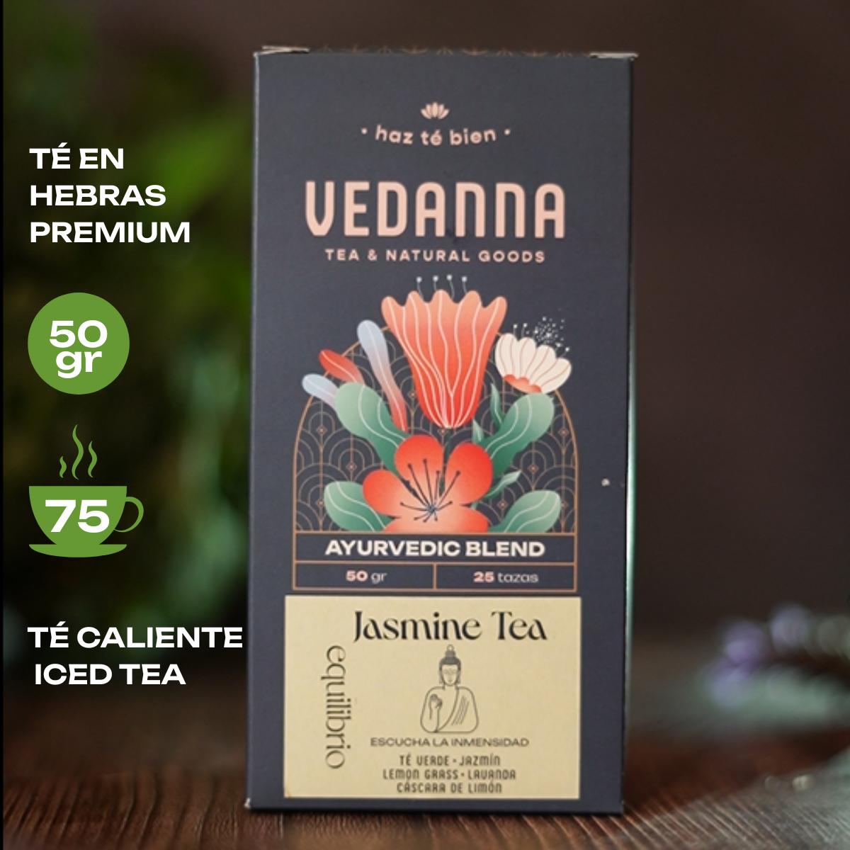 Caja Té Jasmine Tea - Ayurvedic Blend - Equilibrio