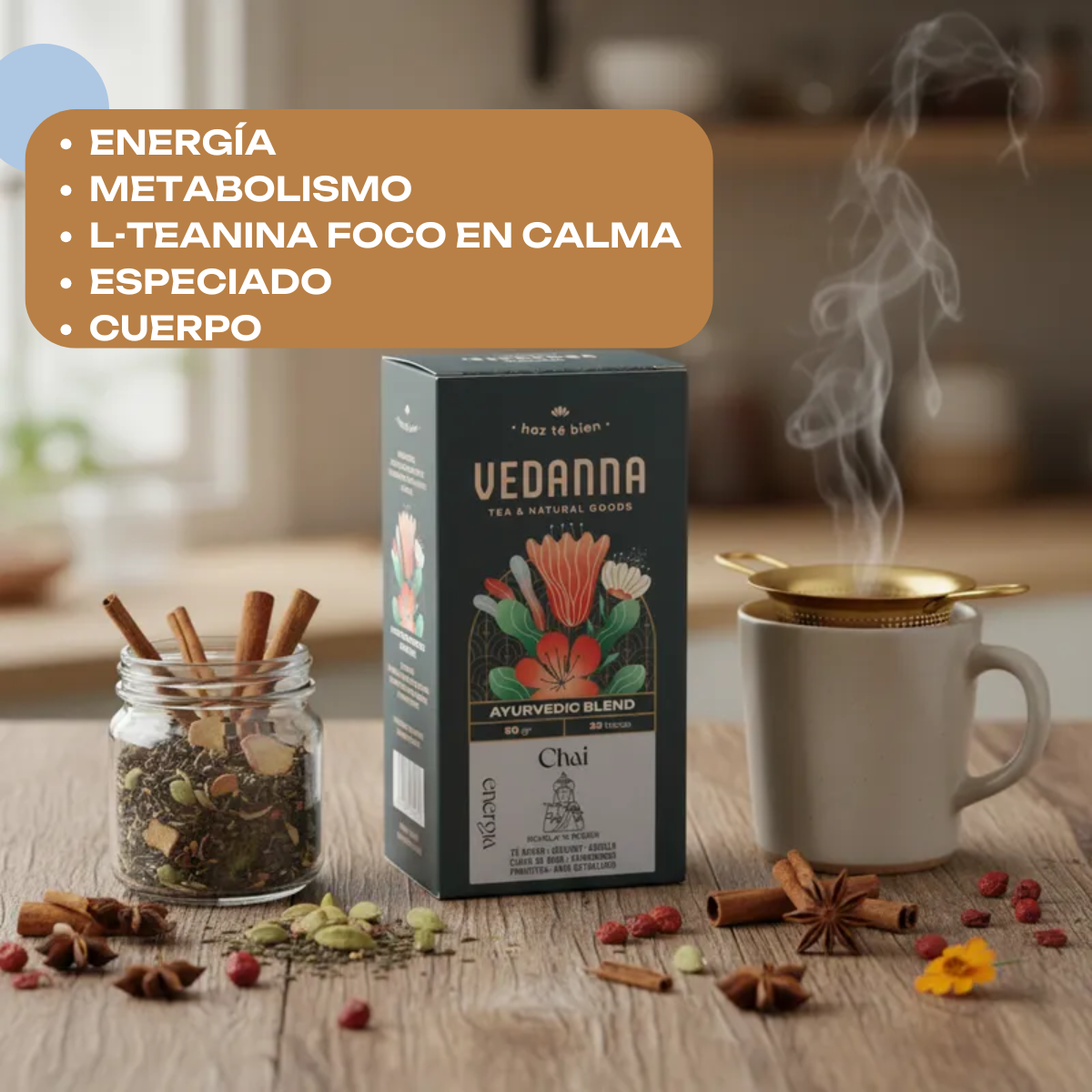 Caja Té Chai - Ayurvedic Blend Energía