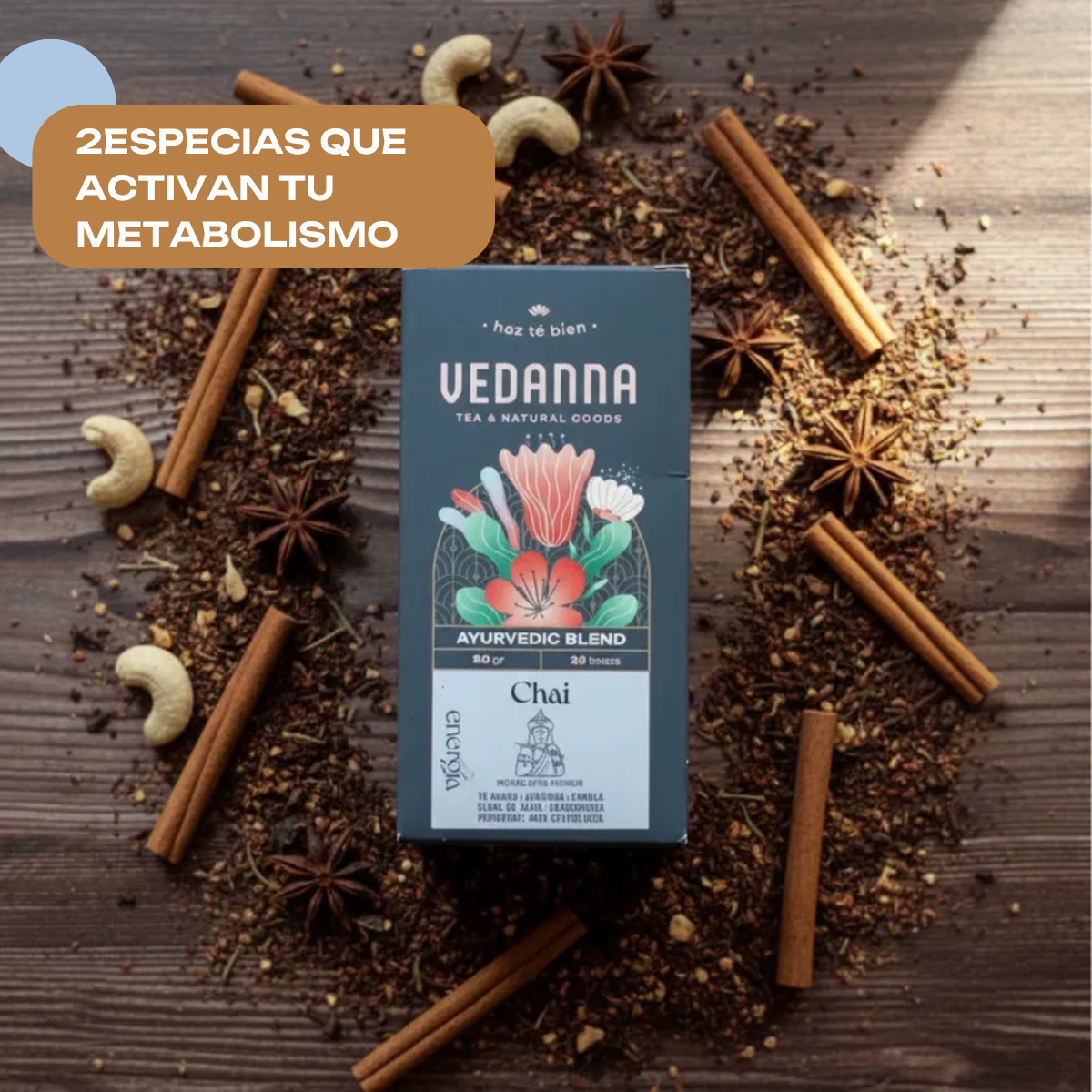 Caja Té Chai - Ayurvedic Blend Energía
