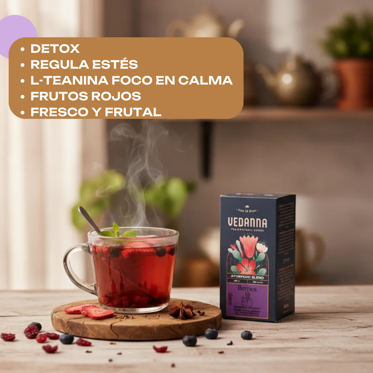 Caja Té Berries - Ayurveda Blend Detox