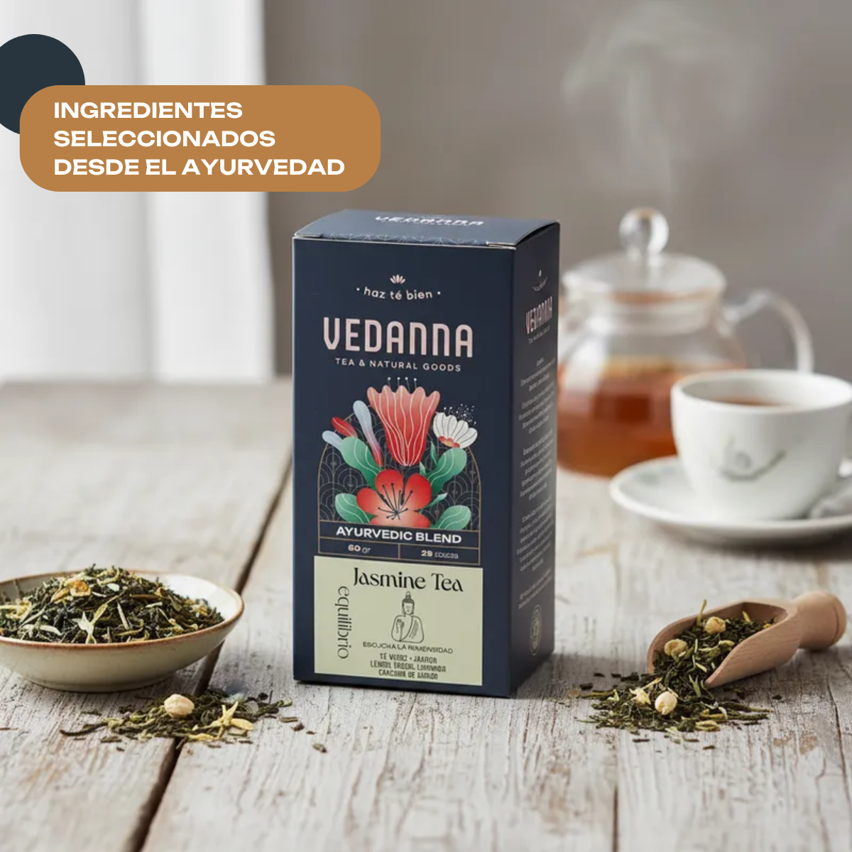 Caja Té Jasmine Tea - Ayurvedic Blend - Equilibrio