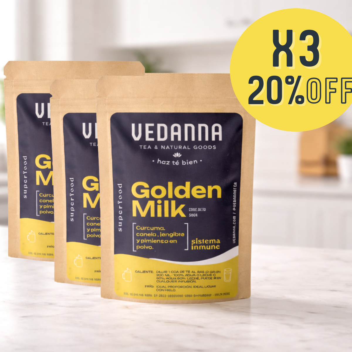 COMBO GOLDEN MILK X3 - 20% OFF