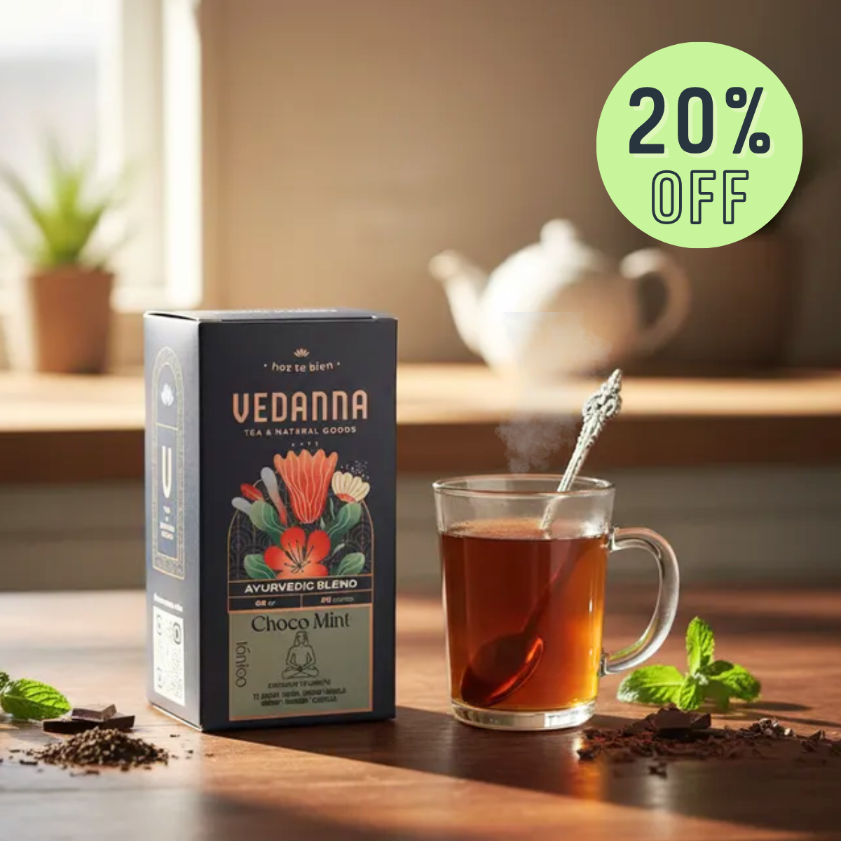 Caja Té Choco Mint - Ayurvedic Blend Tónico