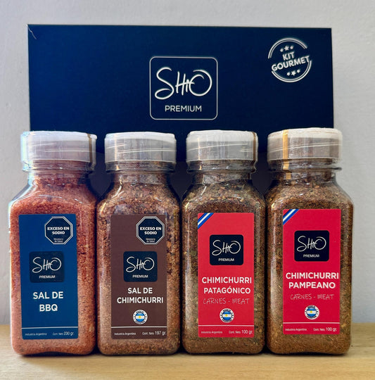 Box Asado Gourmet x 4 - Sabores Argentinos - Condimentos para carnes y parrilla